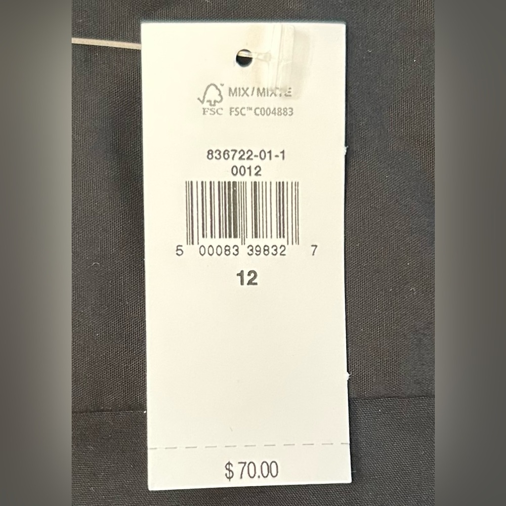 Banana Republic Women’s Size 12 Shirt Black Long Sleeve Button-Down Poplin NWT - Picture 10 of 11